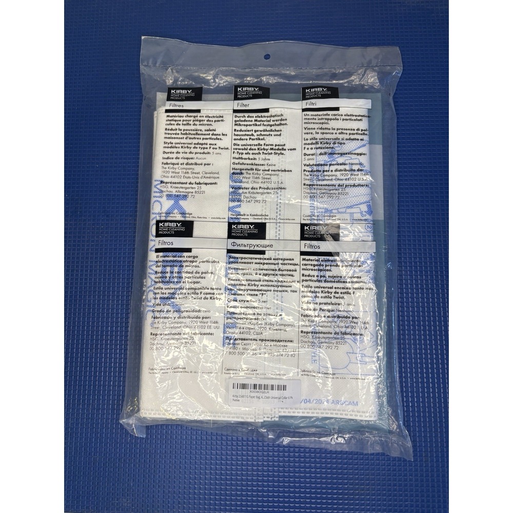 Genuine Kirby Micron Magic Vacuum Filter Bags 6 Pack OEM Universal Collar Style - Picture 2 of 4